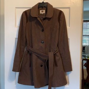 Brown peacoat